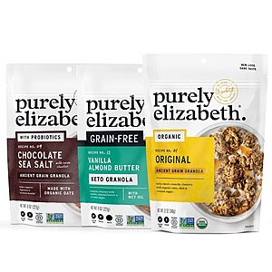 3-Pack Purely Elizabeth Ancient Grain Granola Variety Pack $13.63 w/ S&S + Free Shipping w/ Prime or on $35+