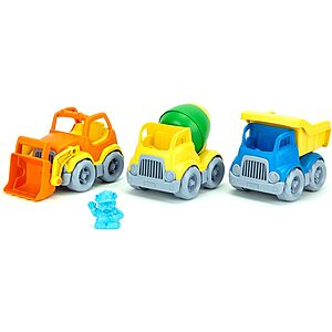 3-Pack Green Toys Construction Vehicle Set w/ Scooper, Dumper, Mixer & Character $18.68 + Free Shipping w/ Prime or on $35+