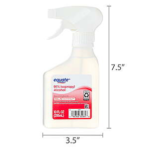 $1.42 Equate 91% Isopropyl Alcohol First Aid Antiseptic, Topical Solution Spray, 10 fl oz at WALMART