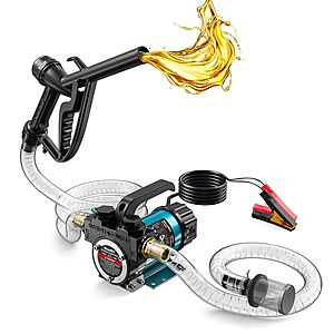 SEESII 12V 13 GPM Diesel/Kerosene Transfer Pump Kit w/ Nozzle & Hoses $43.99 + Free Shipping