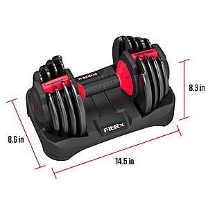 FitRx SmartBell, 9 in 1 Adjustable Dumbbell, 25 lb $69