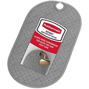Rubbermaid 27.2" x 15.2" INSTAMAT Non-Slip Tub & Shower Mat w/ Suction Cups (Grey) $6.71 + Free Shipping w/ Prime or on $35+