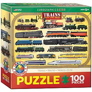 100-Piece Trains Jigsaw Puzzle $3.81 + Free Shipping w/ Prime or on $35+