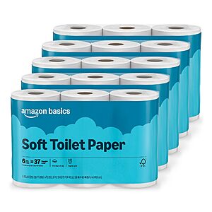 Select Accounts: Amazon Basics 2-Ply 30 Rolls Soft Toilet Paper, 350 Sheets/Roll $14.99 + Free Shipping w/ Prime or on $35+