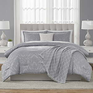 5-Piece Mainstays Jacquard Comforter Set (Full/Queen, Grey) $27.16 + Free Shipping w/ Walmart+ or on $35+
