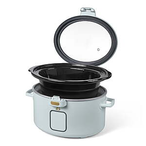 Beautiful 4 Qt Digital Slow Cooker with Hinged Locking Lid, Hydrangea by Drew Barrymore $24.99