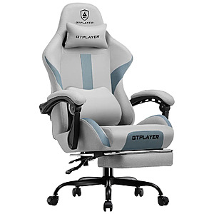 GTPlayer High Back Ergonomic Gaming Chair w/ Breathable Fabric (Gray) $95.99 + Free Shipping