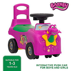 Barney Foot to Floor Kids Ride on Car, For Kids, Barney, $24, Walmart