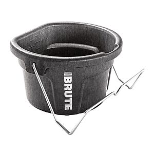 Rubbermaid Commercial Products 2-Gallon Brute Flat-Back Feed Bucket w/ Hook-Hang-Carry Handle $8.40 + Free Shipping w/ Prime or on $35+