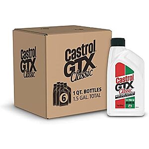 [NEW, SnS] $23.75 | 6-Pack 1-Qt Castrol GTX Classic 20W-50 Conventional Motor Oil at Amazon ($3.96 each)