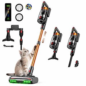 TechRise 55Kpa 650W Cordless Stick Vacuum w/ LED Display & Anti-Tangle Brush $84.79 + Free Shipping