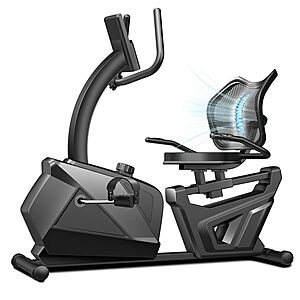 Cursor Fitness Magnetic Recumbent Exercise Bike w/ LCD Display, Tablet Holder & Heart Rate Monitor (Black) $143.99 + Free Shipping