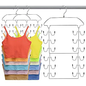2-Pack 6-Tier CLODSPAC Metal Tank Top & Bra Hanger w/ 24 Hooks & 360° Rotating Hook $9.59 + Free Shipping w/ Prime or on $35+