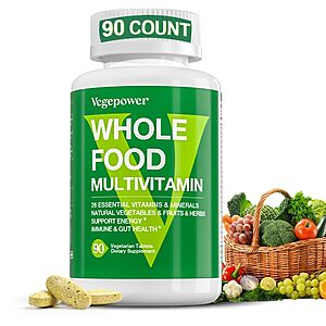 90-Count VEGEPOWER Vegan Whole Food Multivitamin w/ Iron, B-Complex & Omegas $7.99 w/ S&S + Free Shipping w/ Prime or on $35+
