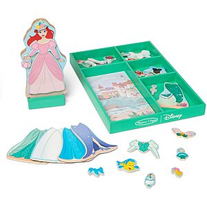 30-Piece Melissa & Doug Disney Princess Ariel Magnetic Dress-Up Wooden Doll Pretend Play Set $7.62 + Free Shipping w/ Prime or on $35+