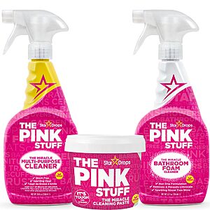 Stardrops The Pink Stuff Miracle Cleaning 3-Pack Bundle w/ Paste, Multi-Purpose Spray & Bathroom Foam $11.93 w/ S&S + Free Shipping w/ Prime or on $35+