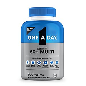 One A Day Men’s 50+ Multivitamin, 200 Count $9.98 AC S&S @ Amazon