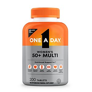 One A Day Women's 50+ Multivitamin, 200 Count $9.98 AC S&S @ Amazon $10