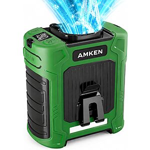 AMKEN 10000mAh Rechargeable Belt Clip Waist Fan (Army Green or Orange) $12.63 + Free Shipping w/ Prime or on $35+