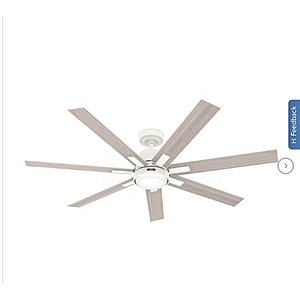 Hunter Loflin Great Room Ceiling Fan with LED Light Matte White 60 inches $189.99 Free shipping Costco.com