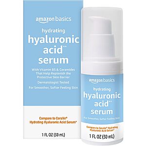 Amazon Basics Hydrating Hyaluronic Acid Serum w/ Essential Ceramides & Vitamin B (1 fl oz) $7.19 w/ S&S + Free Shipping w/ Prime or on $35+