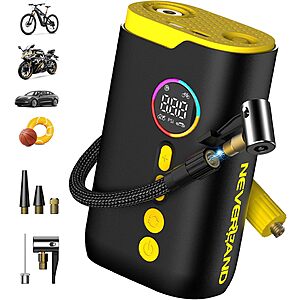 Neverland 150 PSI Portable Tire Inflator w/ Auto Shutoff, Digital Gauge & 10000mAh Battery $14.99 + Free Shipping w/ Prime or on $35+