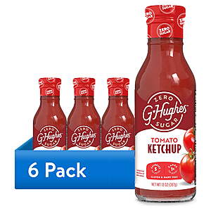 6-Pack 13-Oz G Hughes Zero Sugar Ketchup $10.32 + Free S&H w/ Walmart+ or on $35+