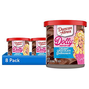 8-Pack 16-Oz Duncan Hines Dolly Parton's Favorite Chocolate Buttercream Flavored Cake Frosting $5.10 + Free S&H w/ Walmart+ or on $35+