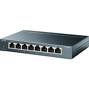 $22.99: TP-Link 8-Port 10/100/1000 Mbps Unmanaged Switch, Black