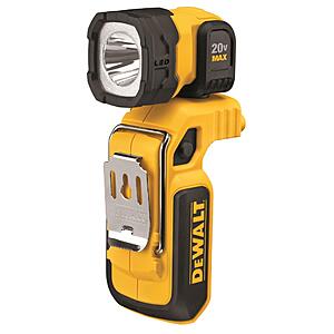 DEWALT 20-volt max Lithium ion (Li-ion) Cordless 165-Lumen LED Rechargeable Power Tool Flashlight (Tool only) in Yellow | DCL044 $39