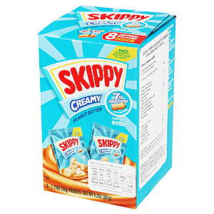 $10 FS WALMART+ Skippy Creamy Individual Squeeze Packs, 8 Pouches, 9.2 oz.