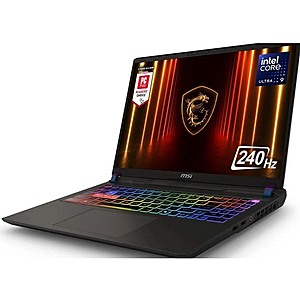 MSI Vector 16 HX AI (Cert. Refurb): 16" QHD+ IPS 240Hz, Intel Ultra 9 275HX, RTX 5080, 16GB DDR5 5600MHz, 1TB SSD $1699.99