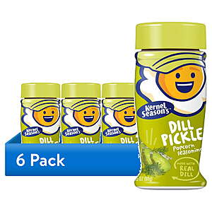 6-pack 2.85-oz Kernel Season's Dill Pickle Popcorn Seasoning $7 + Free S&H w/ Walmart+ or on $35+