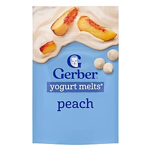 [NEW, SnS, AC] $8.20 | 7-Pack 1-Oz Gerber Baby Snacks Yogurt Melts (Peach) at Amazon
