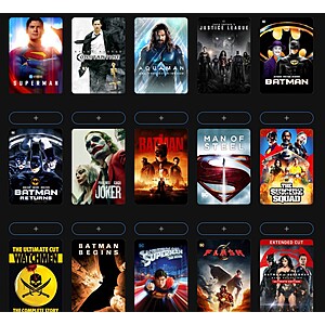 Fandango DCU 4K Digital Films Mix Match 5 for $20
