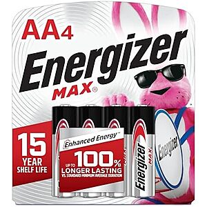 [NEW] $3.50 | 4-Count Energizer Max AA Alkaline Batteries at Amazon