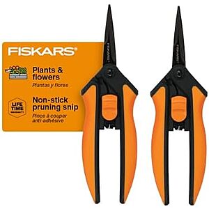 $17.98* | 2-Pk Fiskars Micro-Tip Pruning Snips at Amazon