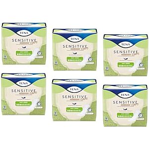 [NEW, SnS, AC] $3.32 | 6-Pack 24-Count TENA Sensitive Care Light Incontinence Pads for Women at Amazon
