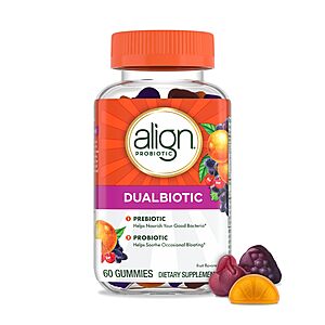 [S&S]60 Count Align Dualbiotic, Prebiotics and Probiotics for Women and Men $10.44 + Free S&H w/ Prime or $35+