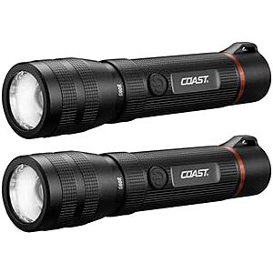 $22.86* | 2-Pk Coast G60R 1000 Lumen Waterproof Rechargeable LED Flashlight at Amazon