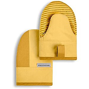 $9.96* | 2-Pack 5.5"x8" KitchenAid Beacon Two-Tone Non-Slip Mini Oven Mitt Set (Majestic Yellow) at Amazon