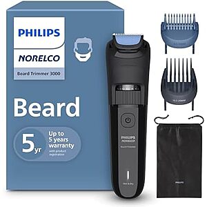 Philips Norelco 3000 Waterproof Beard Trimmer $24.98 w/ Prime or W+ s/h