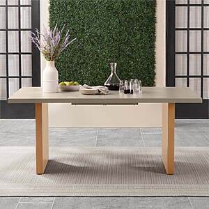 Better Homes & Gardens Vista Steel Metal Top Outdoor Dining Table w/ Teak Legs (Boulder) $197.60 + Free Shipping w/ Walmart+ or on $35+