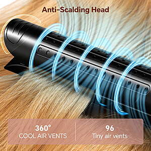 $23.19 FS WALMART+ by NICEBAY Airflow Styling Curling Iron, Hair Straightener, 1 inch Curling Wand, 360° Cool Air Vent, Flat Iron