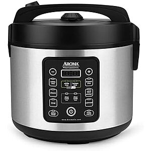$29.22* | Aroma SmartCarb 20-Cup Rice Cooker 5Qt Multicooker with Steamer, Stainless Steel at Amazon