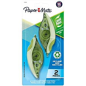 [SnS] $3.39 | 2-Count Paper Mate Liquid Paper DryLine Grip Correction Tape at Amazon