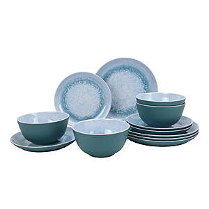 12-Piece Better Homes & Gardens Bamboo Melamine Dinnerware Set (4 Colors) $14.97 + Free Shipping w/ Walmart+ or on $35+