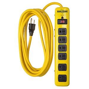 15' 6-Outlet Yellow Jacket Metal Surge Protector Strip $13.74 + Free Shipping w/ Prime or on $35+