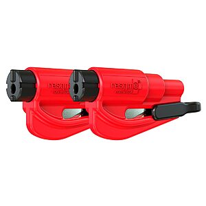 RESQME - the Original Keychain Car Escape Tool, Made in USA (Red) - Pack of 2, Two Pack Amazon $1.67