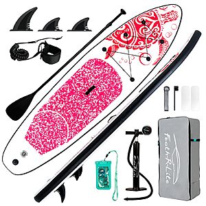 FEATH-R-LITE Inflatable Stand Up Paddle Board w/ Paddle, Pump, Backpack & Accessories from $83.99 + Free Shipping